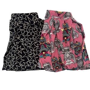 LuLaRoe Skirt With Pockets pleated Bundle Both Size medium.